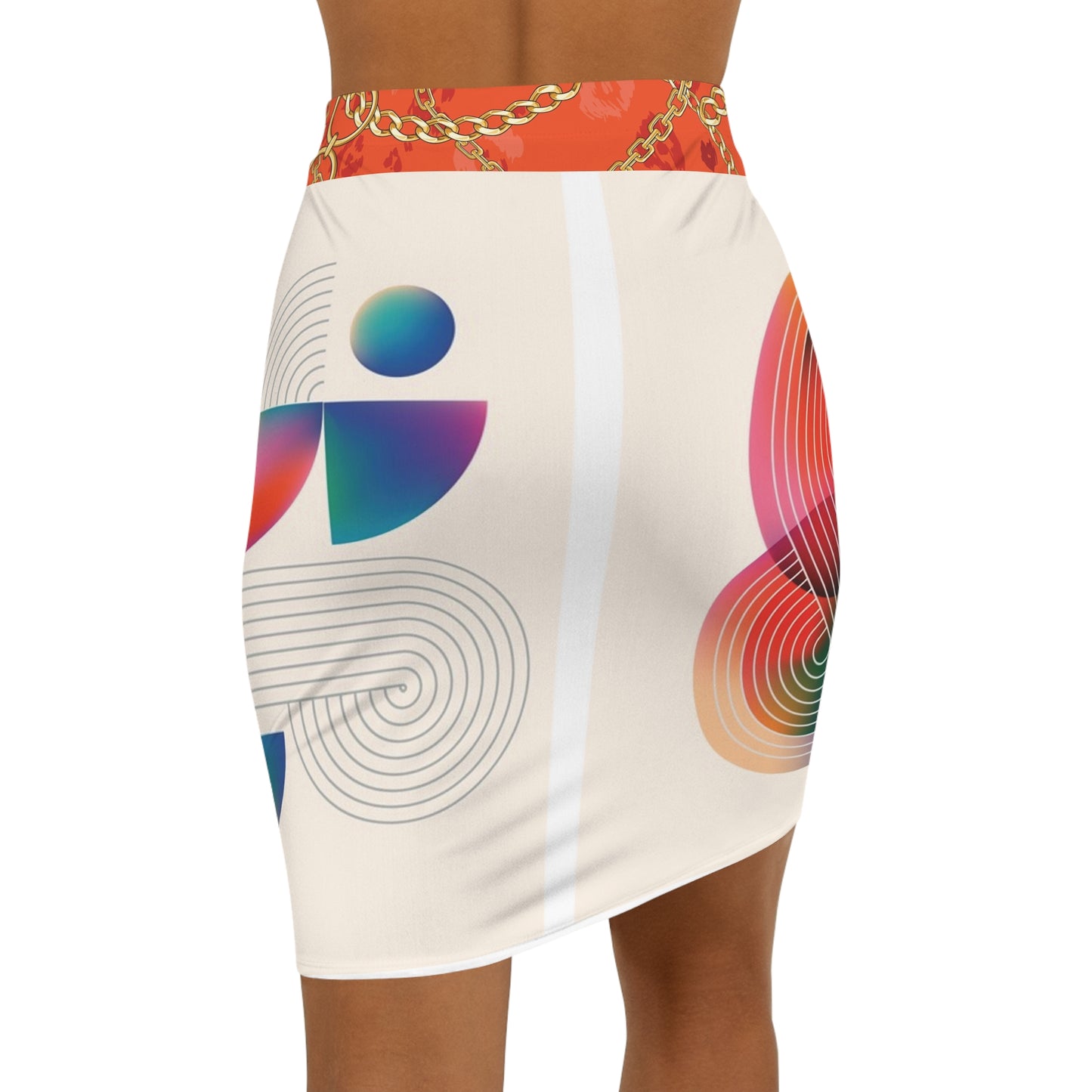 Women's Mid-Waist Pencil Skirt