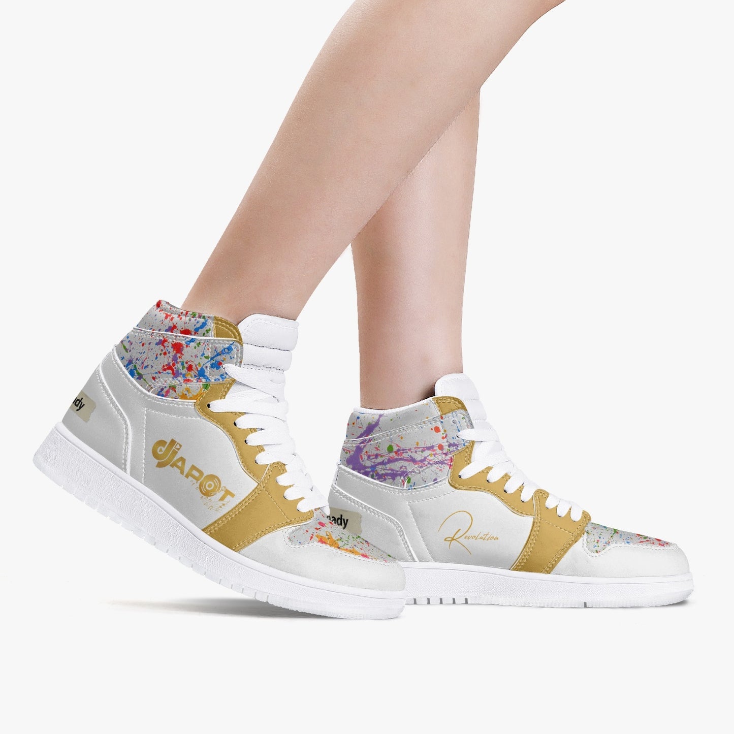 Leather Sneakers - White Multi