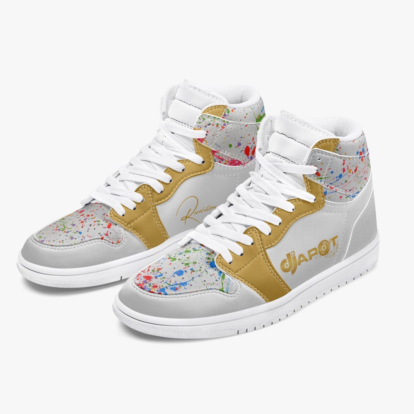 Leather Sneakers - White Multi