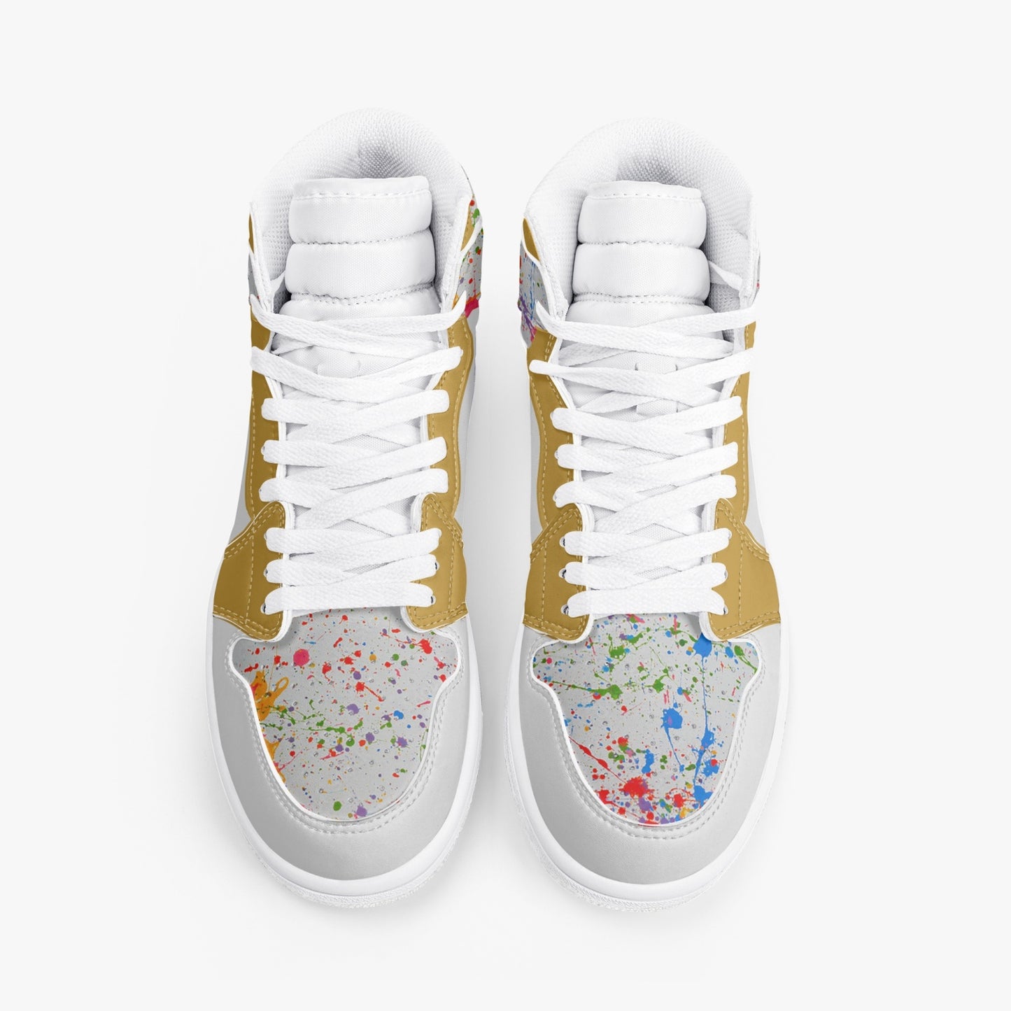 Leather Sneakers - White Multi