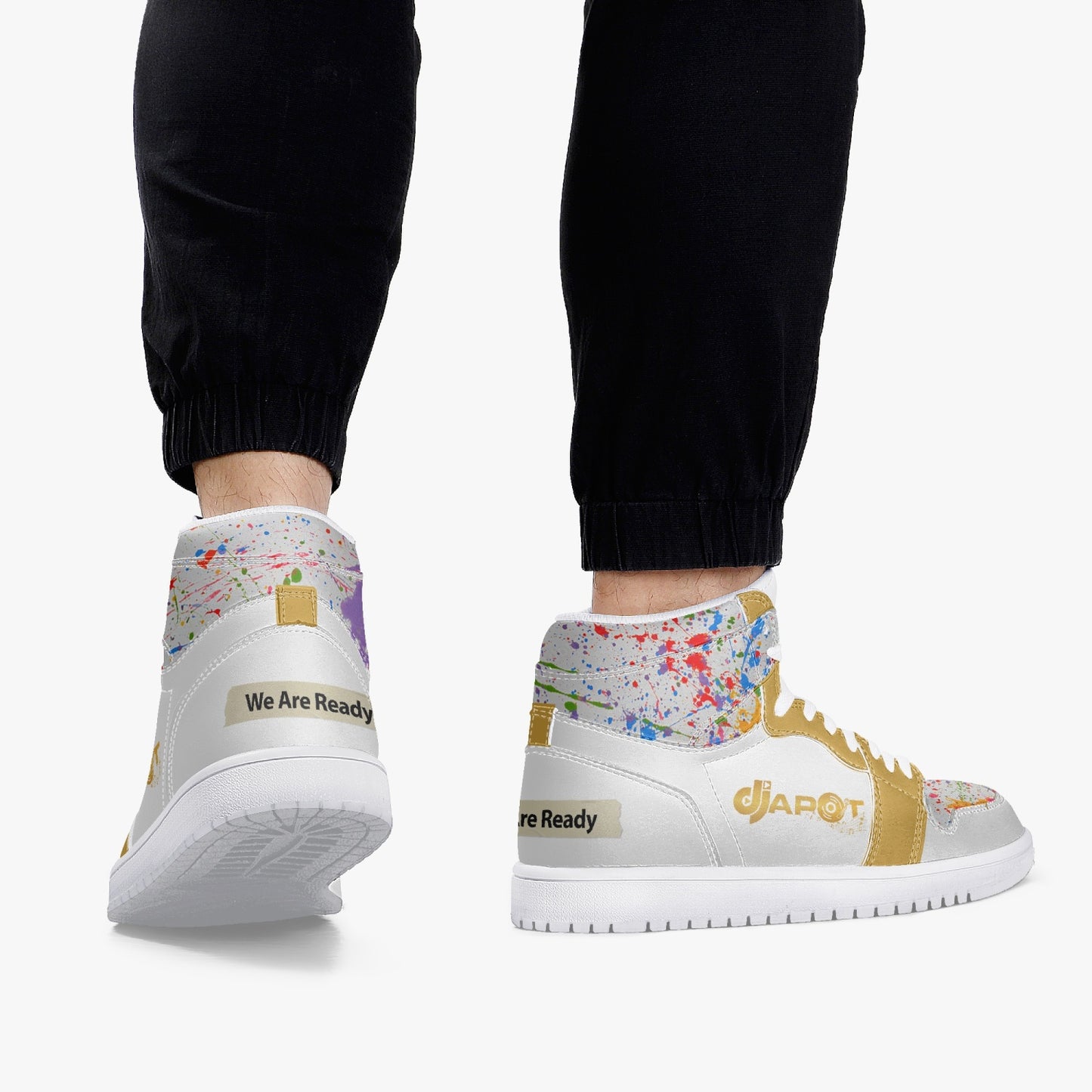 Leather Sneakers - White Multi