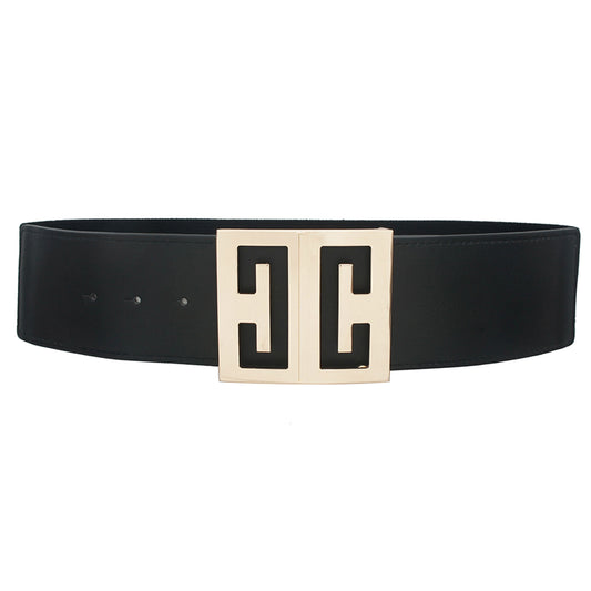 Mirror Cut Out Square Buckle Belt