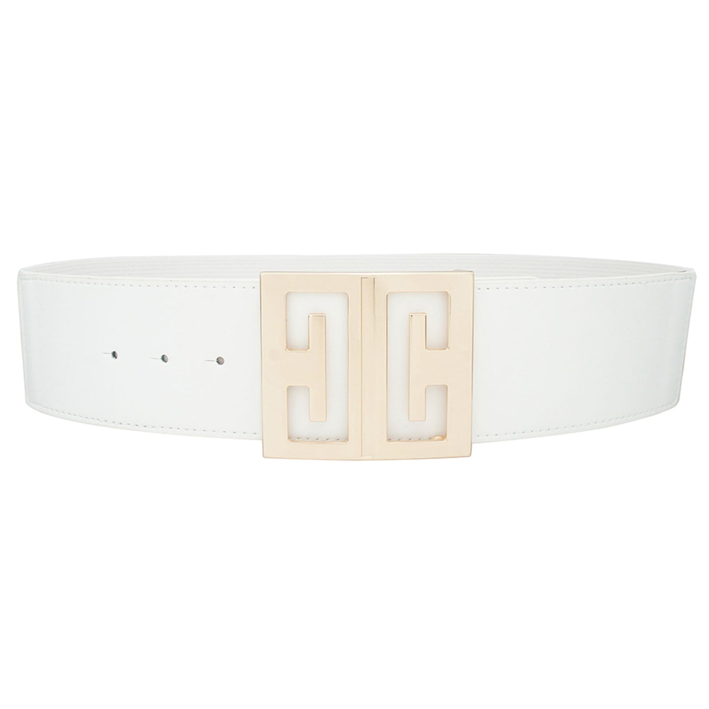 Mirror Cut Out Square Buckle Belt